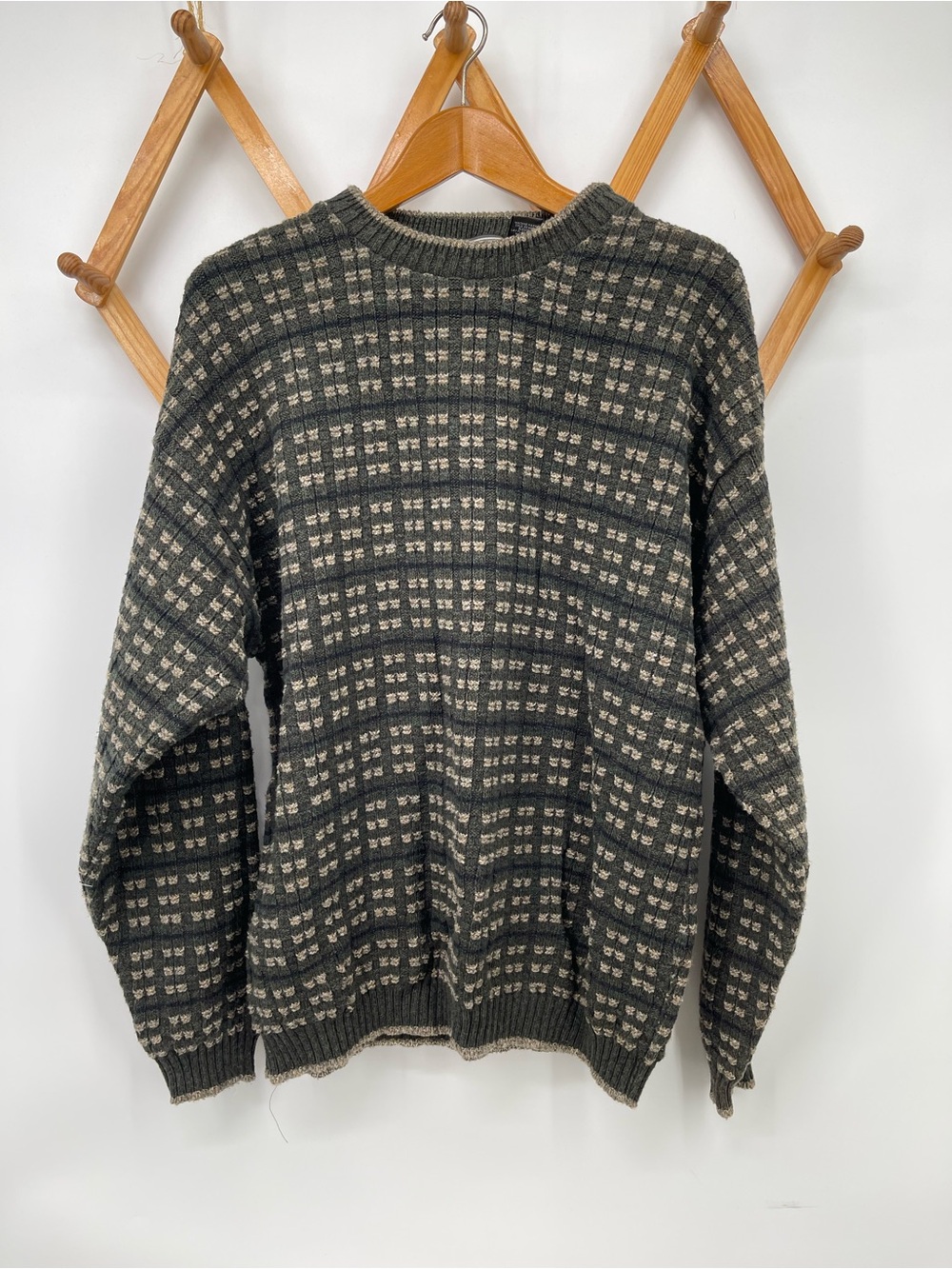⭐️David Taylor Checked Crewneck Sweater